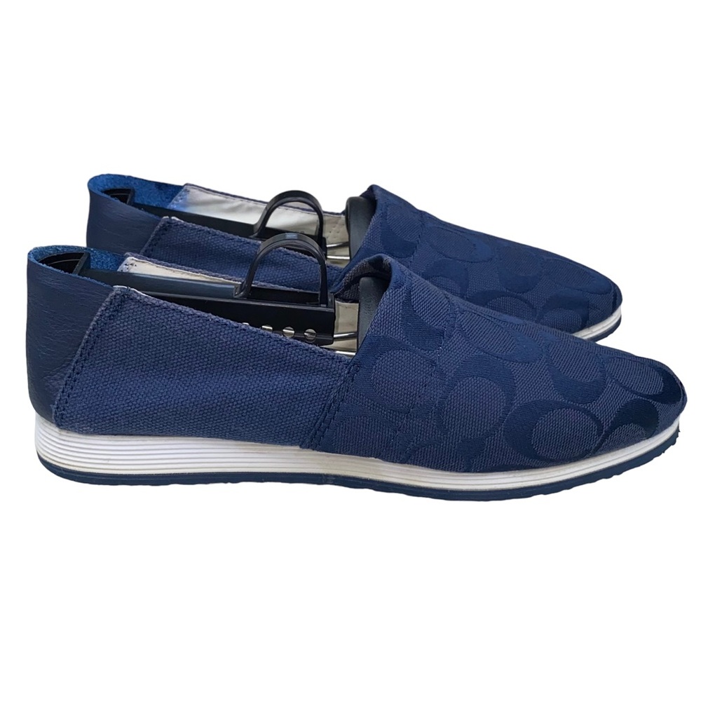 Coach Women’s Marvis Blue Logo Slip On Casual Flats Size US 6
